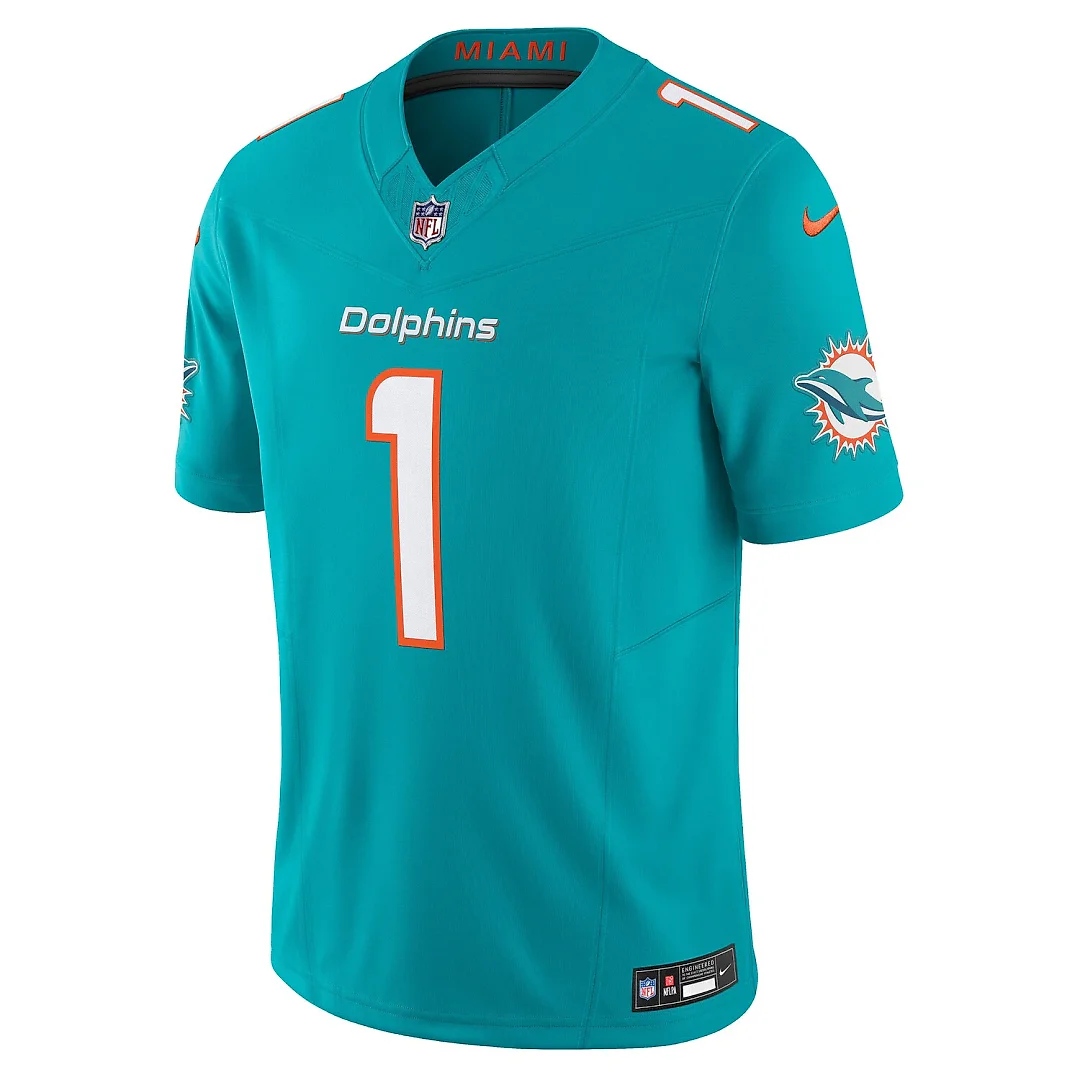Zennovawear Tua Tagovailoa Miami Dolphins Vapor FUSE. Limited Jersey - Aqua