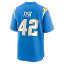 Zennovawear Tucker Fisk Los Angeles Chargers Team Game Jersey - Powder Blue