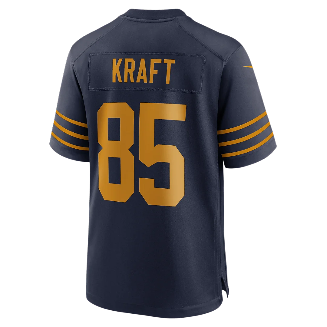 Zennovawear Tucker Kraft Green Bay Packers Alternate Game Jersey - Navy