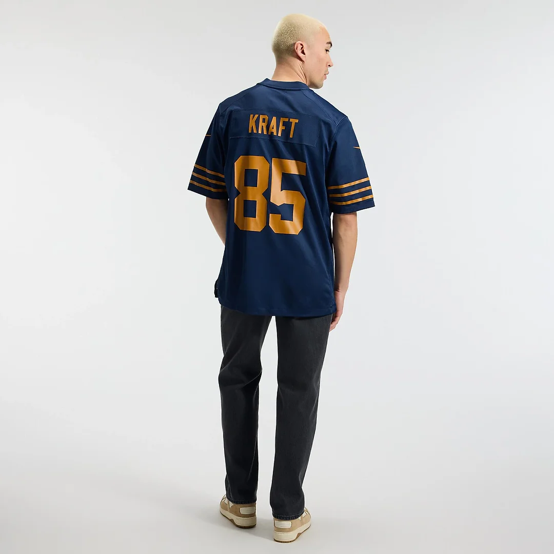 Zennovawear Tucker Kraft Green Bay Packers Alternate Game Jersey - Navy