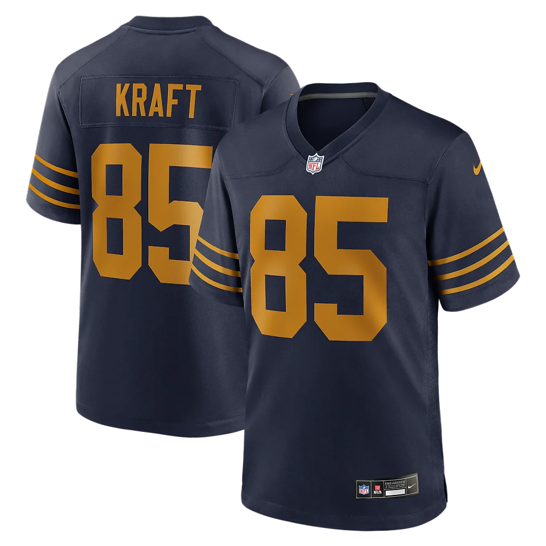 Zennovawear Tucker Kraft Green Bay Packers Alternate Game Jersey - Navy