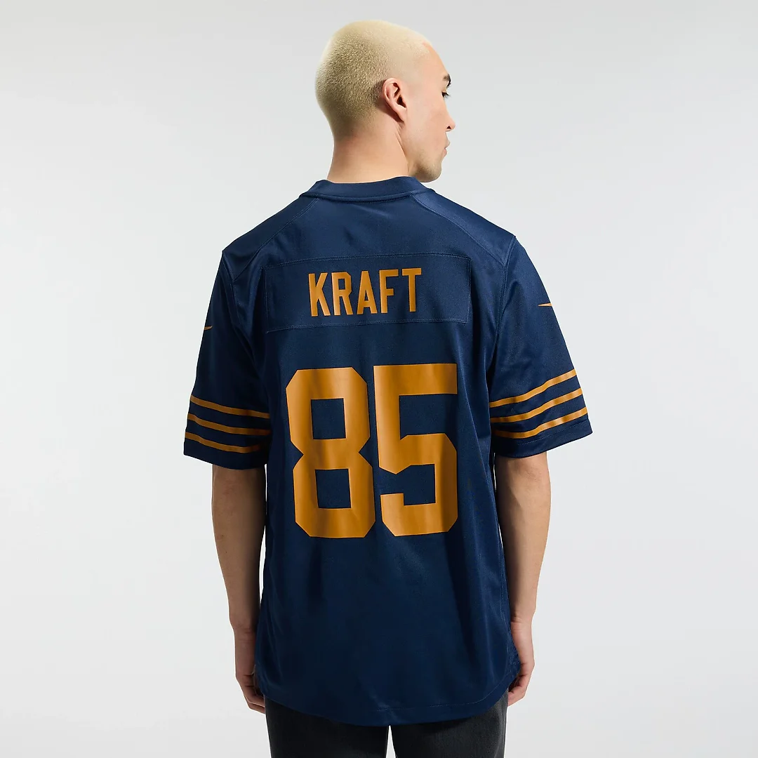 Zennovawear Tucker Kraft Green Bay Packers Alternate Game Jersey - Navy