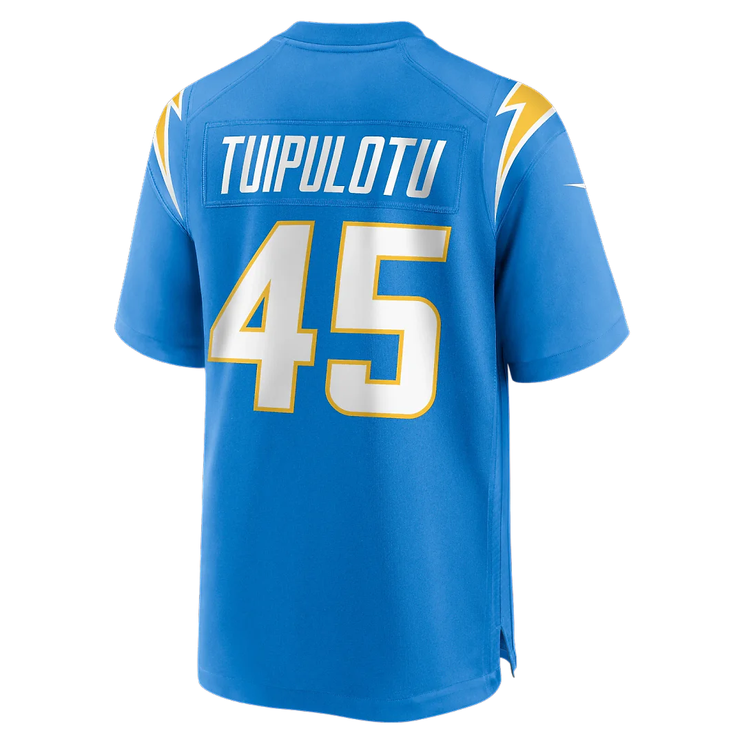 Zennovawear Tuli Tuipulotu Los Angeles Chargers Team Game Jersey - Powder Blue