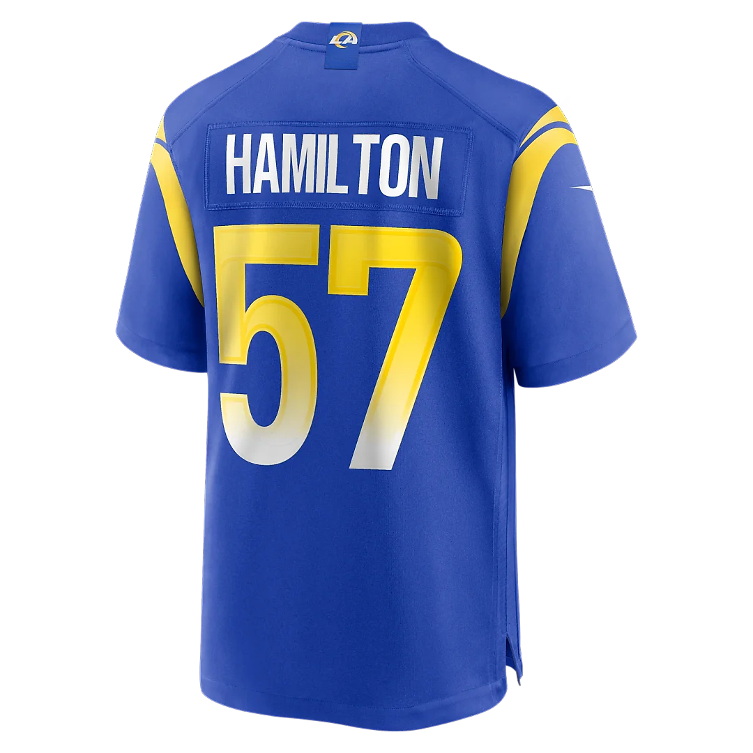 Zennovawear Ty Hamilton Los Angeles Rams Team Game Jersey - Royal