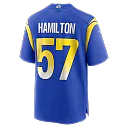 Zennovawear Ty Hamilton Los Angeles Rams Team Game Jersey - Royal
