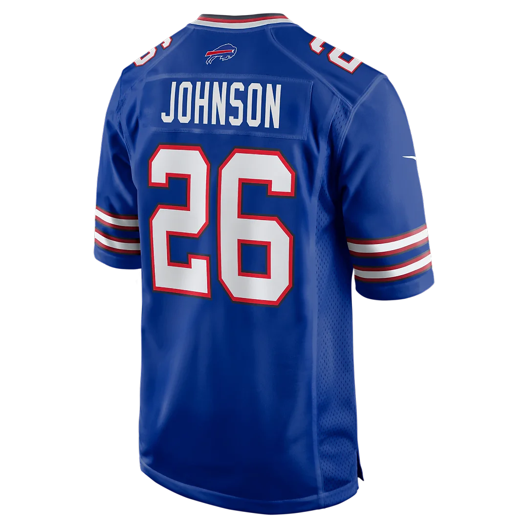 Zennovawear Ty Johnson Buffalo Bills Team Game Jersey - Royal