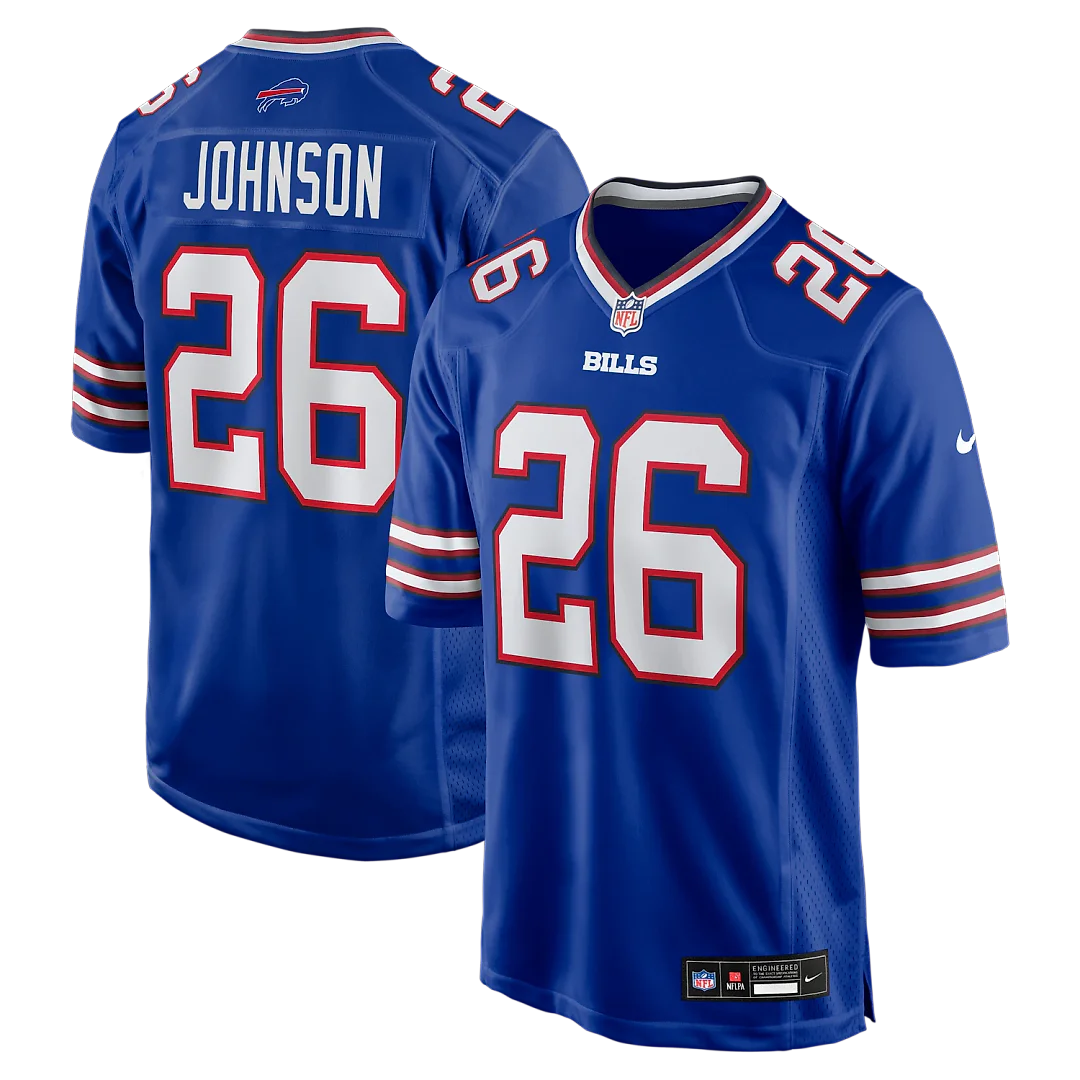 Zennovawear Ty Johnson Buffalo Bills Team Game Jersey - Royal