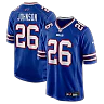 Zennovawear Ty Johnson Buffalo Bills Team Game Jersey - Royal