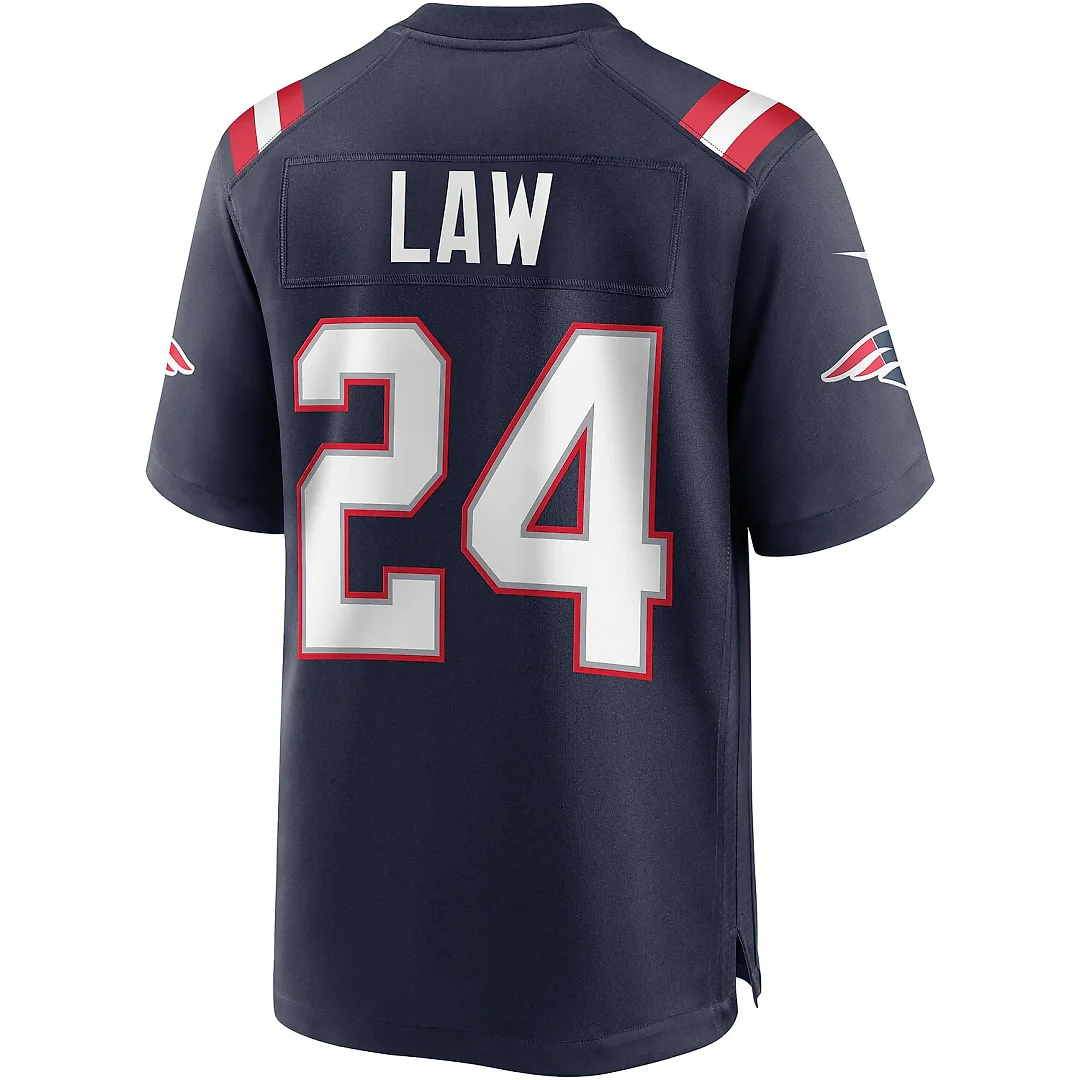 Zennovawear Ty Law New England Patriots Game Retired Player Jersey - Navy