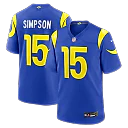 Zennovawear Ty Simpson Los Angeles Rams 2026 NFL Draft First Round Pick No. 13 Team Game Jersey - Royal