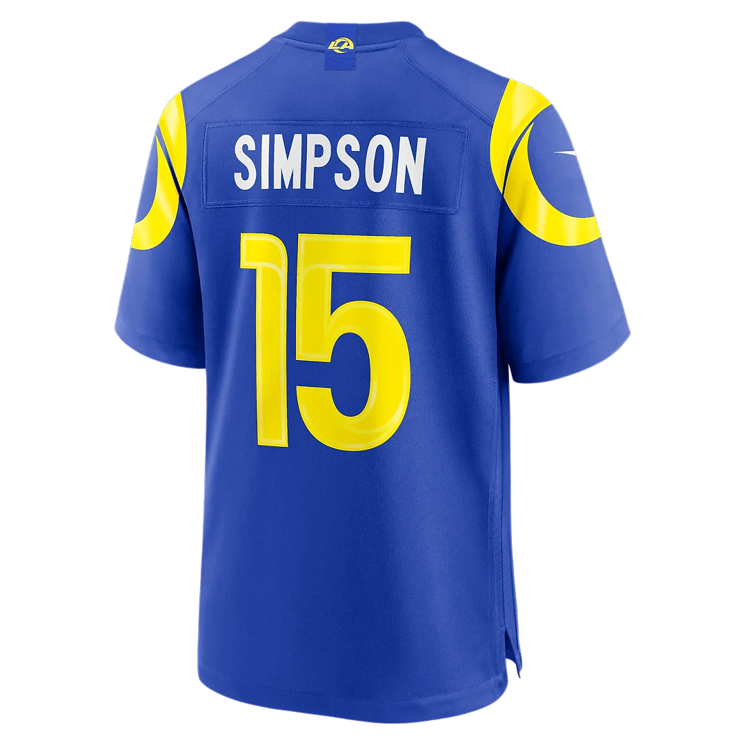 Zennovawear Ty Simpson Los Angeles Rams 2026 NFL Draft First Round Pick No. 13 Team Game Jersey - Royal