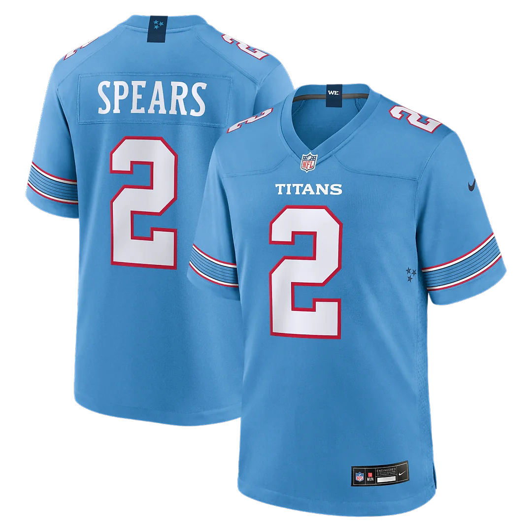 Zennovawear Tyjae Spears Tennessee Titans Game Jersey - Light Blue
