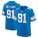 Zennovawear Tyleik Williams Detroit Lions Team Game Jersey - Blue