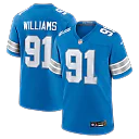 Zennovawear Tyleik Williams Detroit Lions Team Game Jersey - Blue