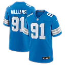Zennovawear Tyleik Williams Detroit Lions Team Game Jersey - Blue