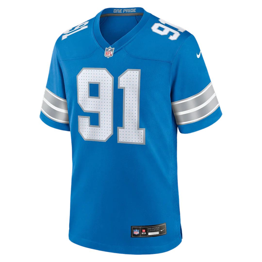 Zennovawear Tyleik Williams Detroit Lions Team Game Jersey - Blue