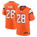 Zennovawear Tyler Badie Denver Broncos Team Game Jersey - Orange