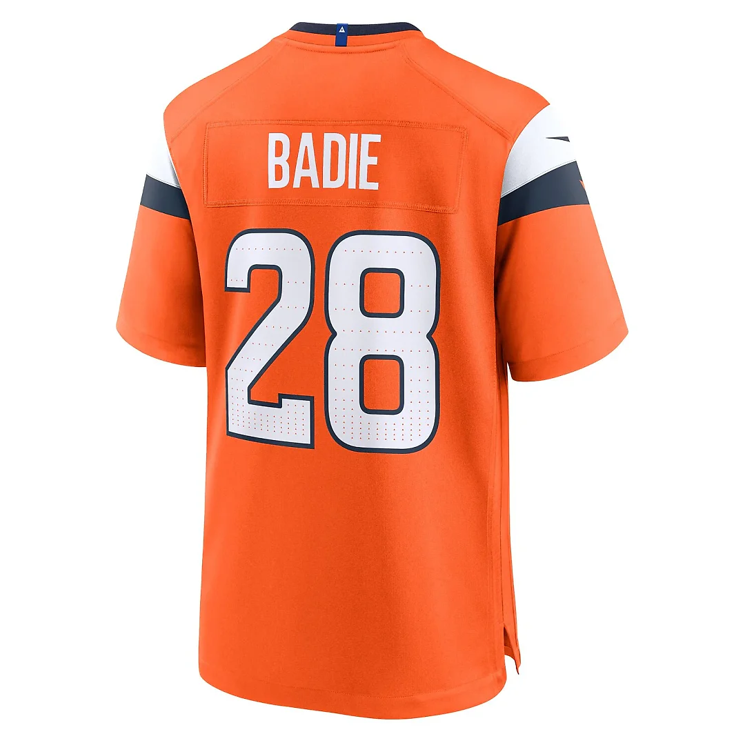 Zennovawear Tyler Badie Denver Broncos Team Game Jersey - Orange