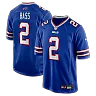 Zennovawear Tyler Bass Buffalo Bills Game Player Jersey - Royal