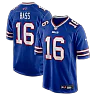 Zennovawear Tyler Bass Buffalo Bills Team Game Jersey - Royal