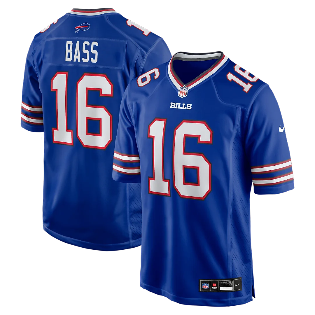 Zennovawear Tyler Bass Buffalo Bills Team Game Jersey - Royal