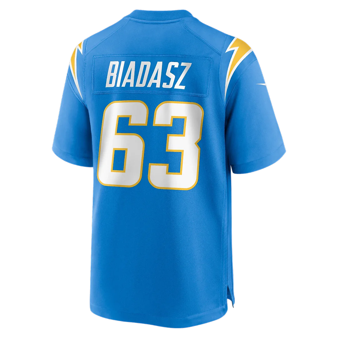Zennovawear Tyler Biadasz Los Angeles Chargers Team Game Jersey - Powder Blue