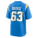 Zennovawear Tyler Biadasz Los Angeles Chargers Team Game Jersey - Powder Blue