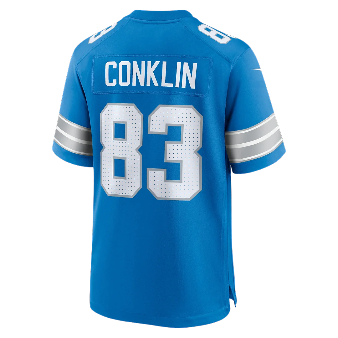 Zennovawear Tyler Conklin Detroit Lions Team Game Jersey - Blue