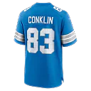 Zennovawear Tyler Conklin Detroit Lions Team Game Jersey - Blue