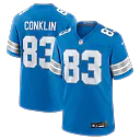 Zennovawear Tyler Conklin Detroit Lions Team Game Jersey - Blue