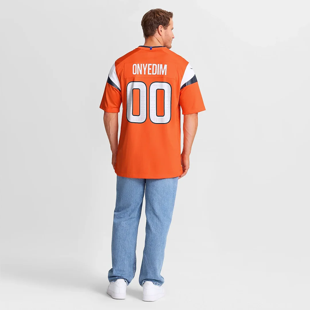 Zennovawear Tyler Onyedim Denver Broncos Game Jersey - Orange