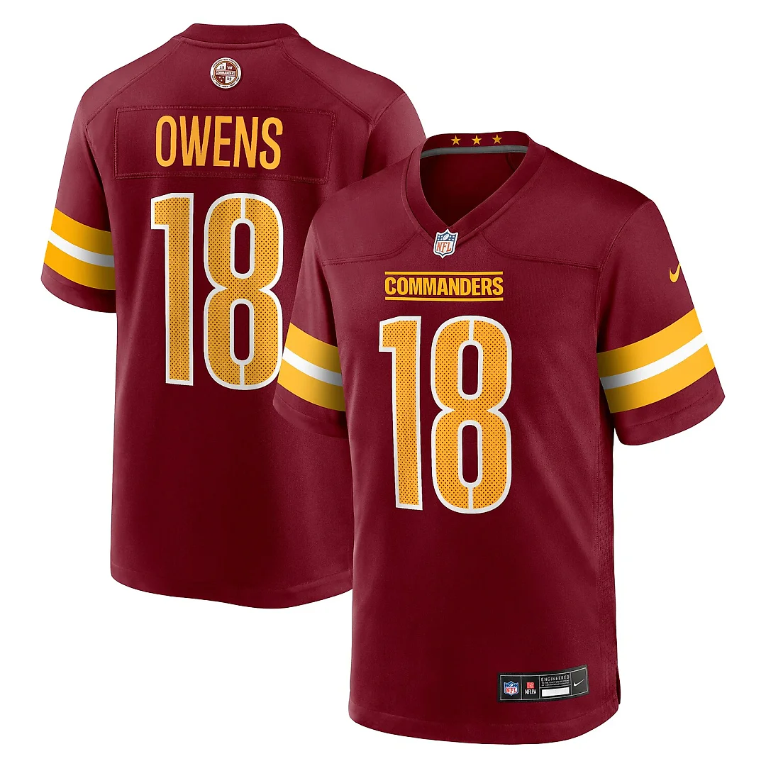Zennovawear Tyler Owens Washington Commanders Team Game Jersey - Burgundy