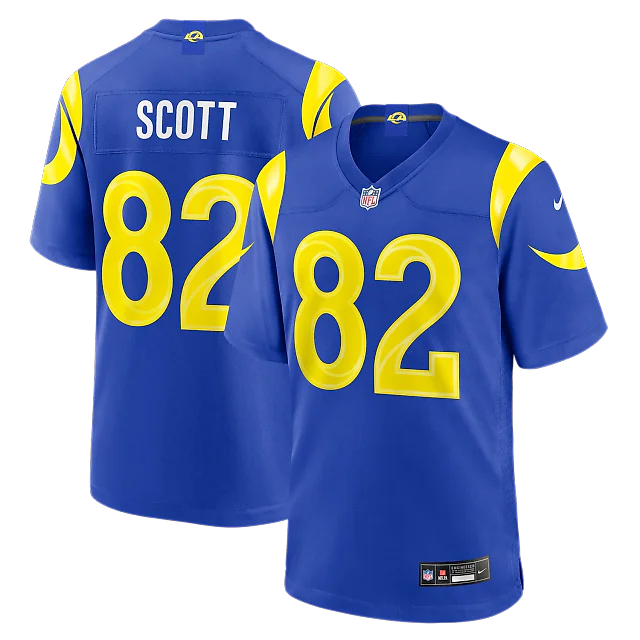 Zennovawear Tyler Scott Los Angeles Rams Team Game Jersey - Royal