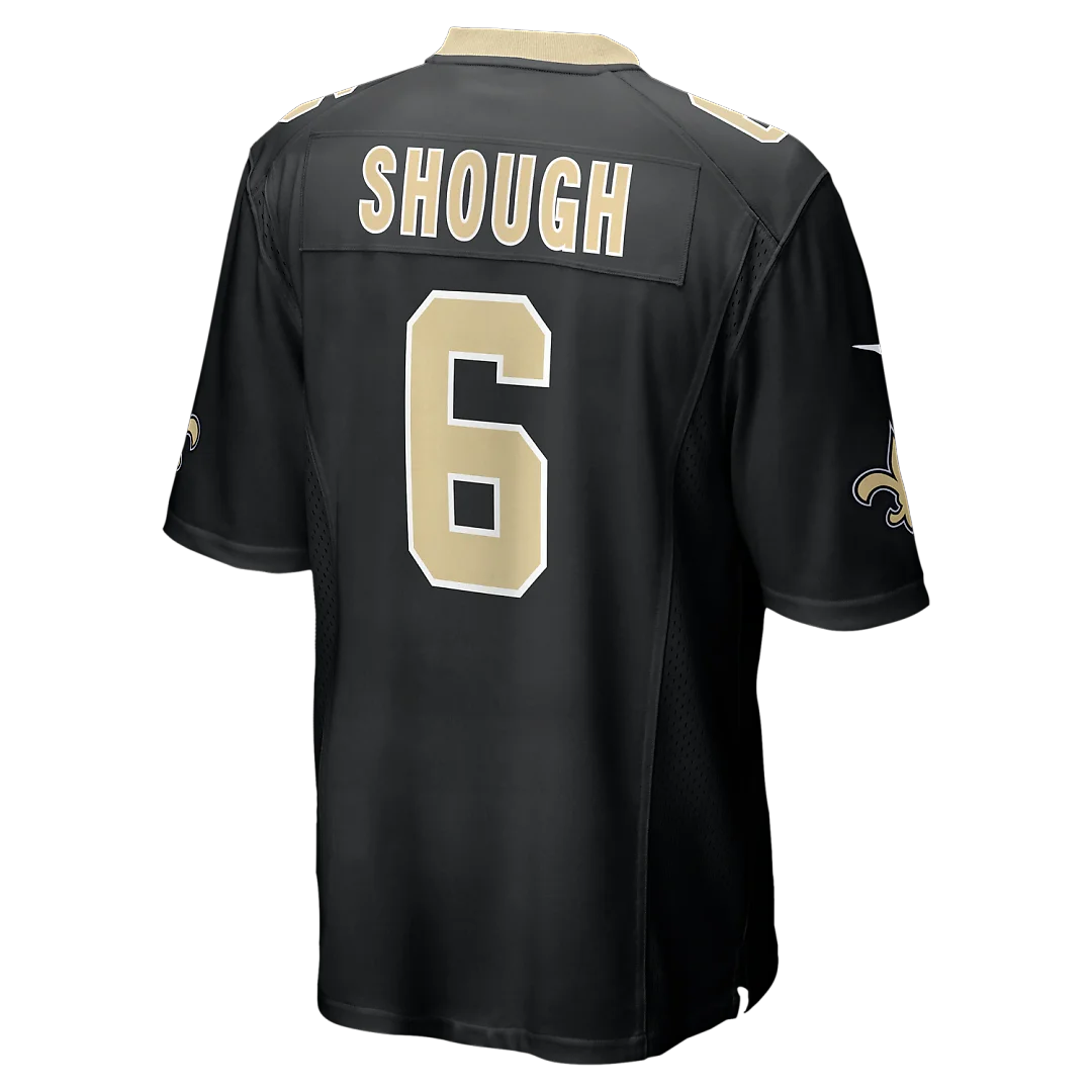 Zennovawear Tyler Shough New Orleans Saints Game Jersey - Black