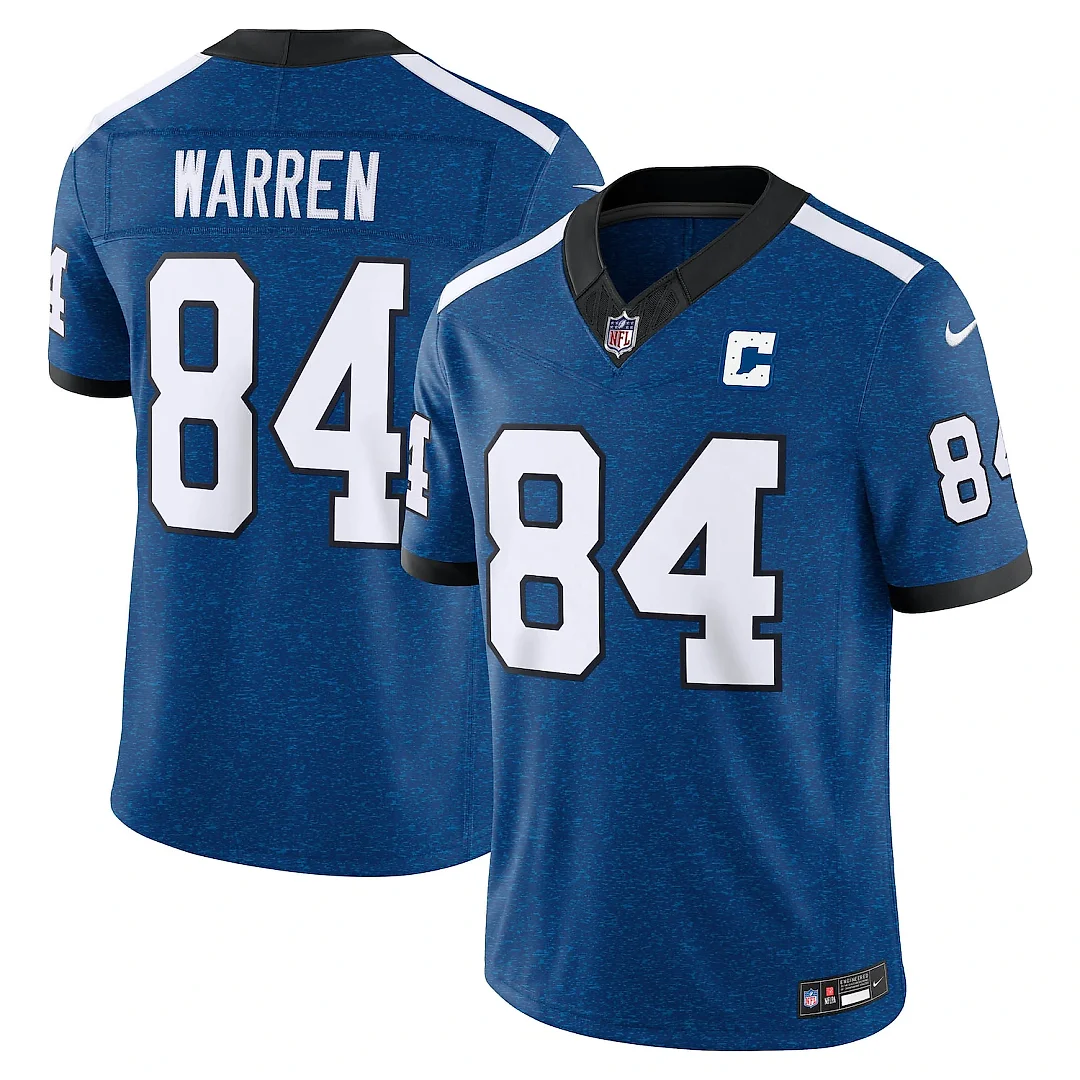 Zennovawear Tyler Warren Indianapolis Colts Alternate Indiana Nights Vapor FUSE. Stitched Limited Jersey - Royal