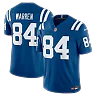 Zennovawear Tyler Warren Indianapolis Colts Team Vapor FUSE. Stitched Limited Jersey - Royal