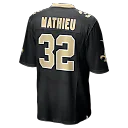 Zennovawear Tyrann Mathieu New Orleans Saints Game Jersey - Black