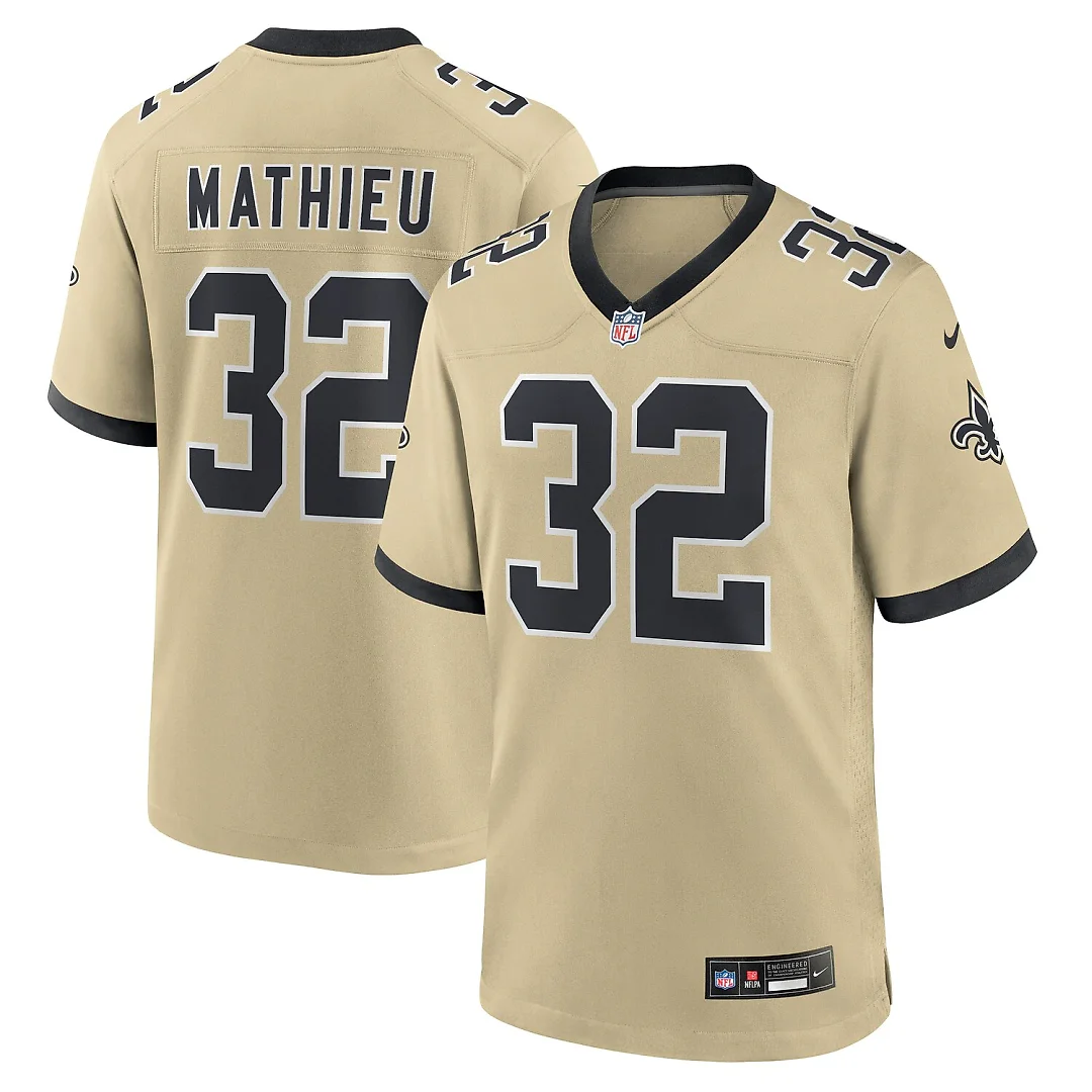 Zennovawear Tyrann Mathieu New Orleans Saints Gameday Golds Alternate Game Player Jersey - Gold
