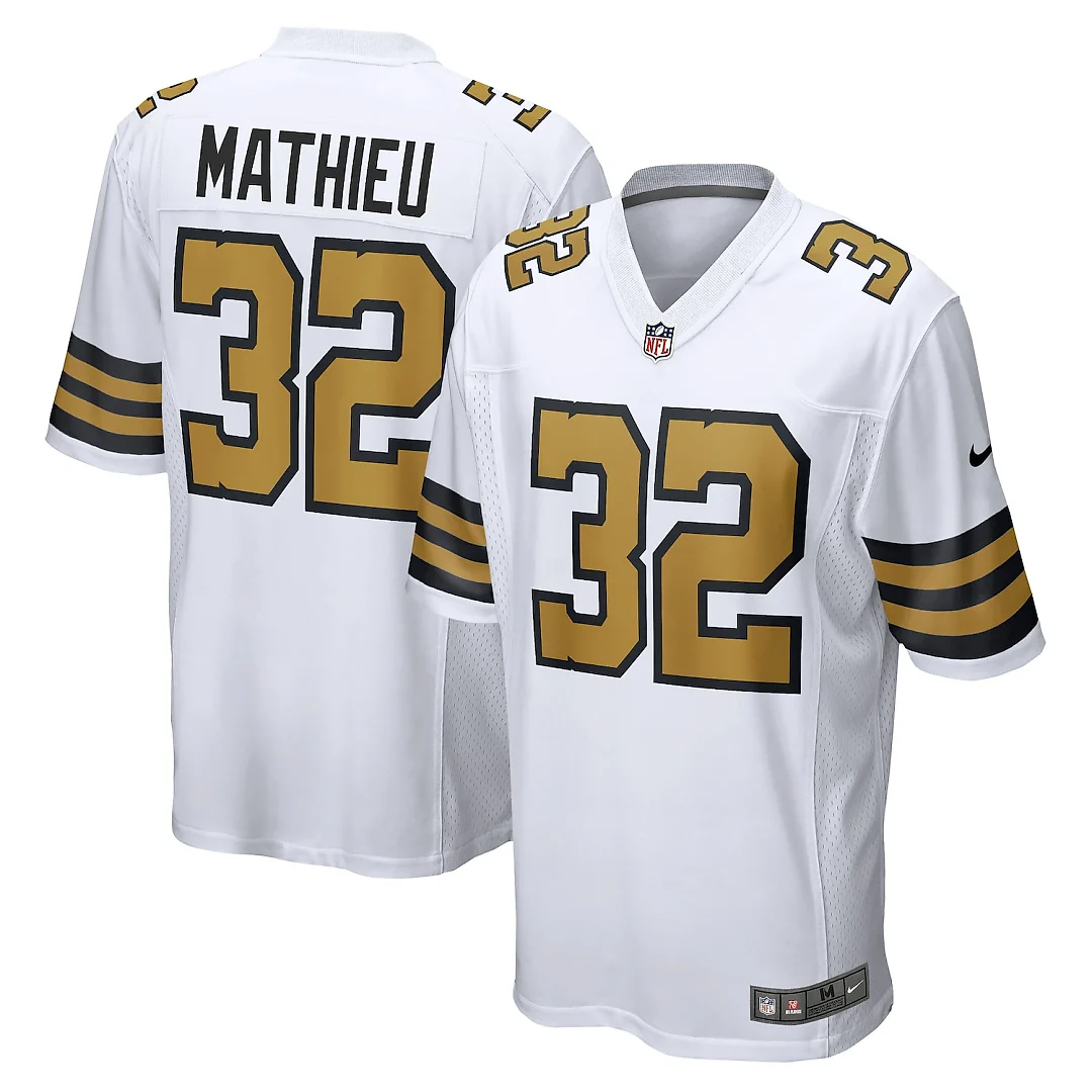 Zennovawear Tyrann Mathieu New Orleans Saints Alternate Game Jersey - White