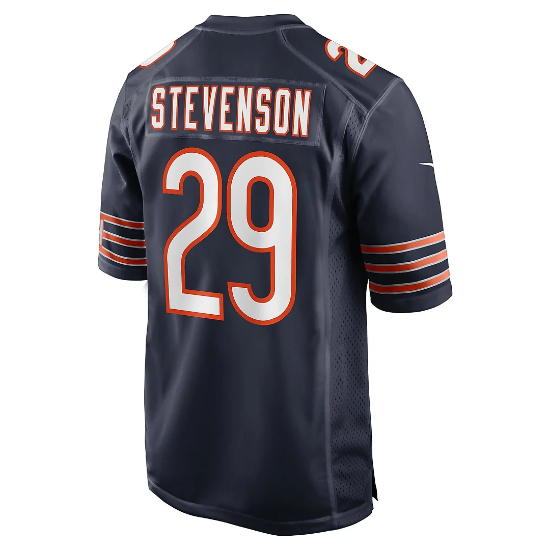 Zennovawear Tyrique Stevenson Chicago Bears Game Jersey - Navy