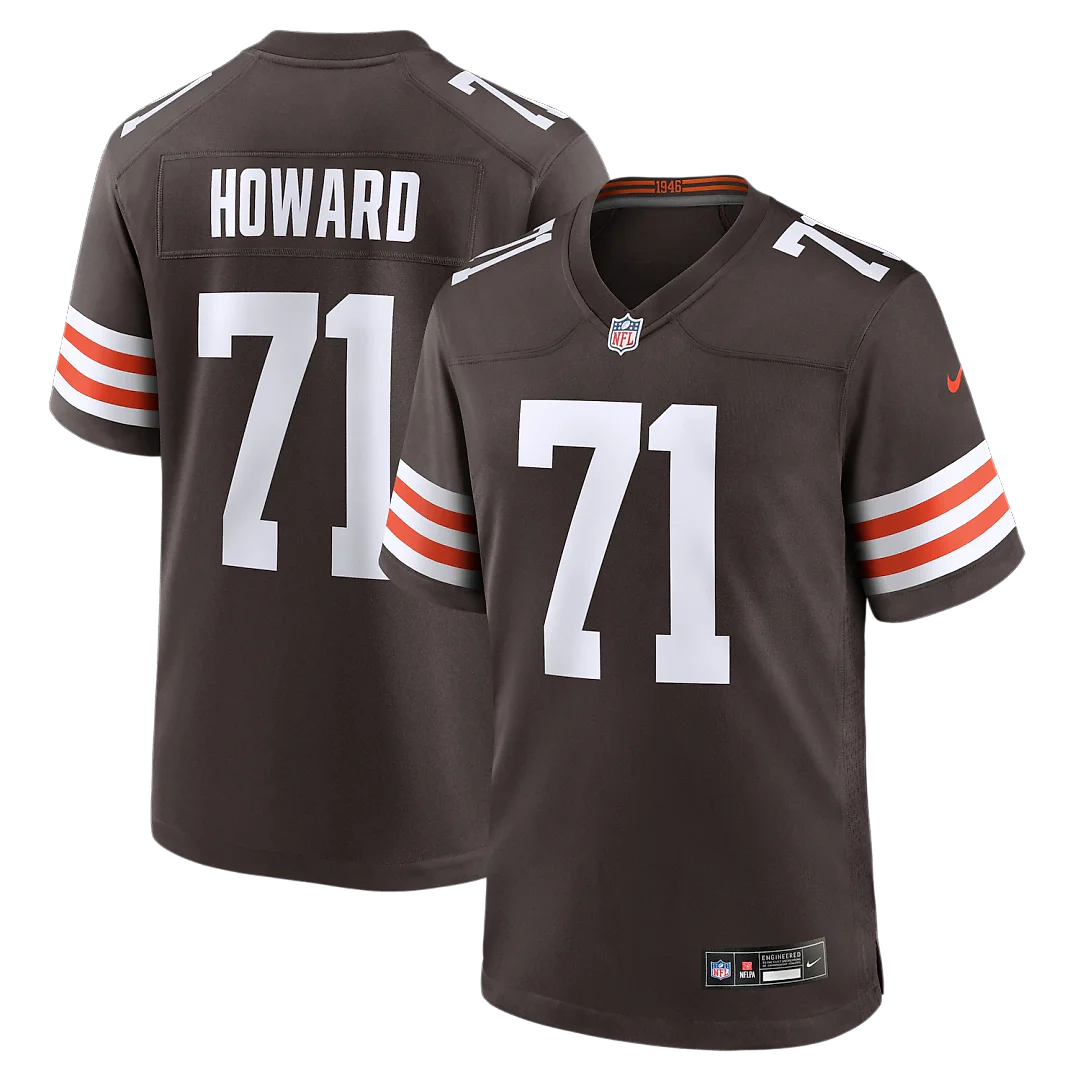 Zennovawear Tytus Howard Cleveland Browns Team Game Jersey - Brown
