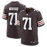 Zennovawear Tytus Howard Cleveland Browns Team Game Jersey - Brown