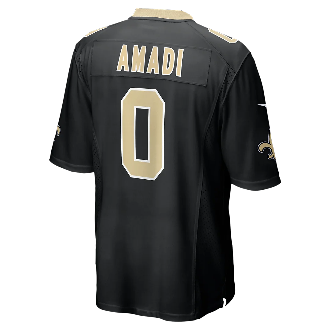 Zennovawear Ugo Amadi New Orleans Saints Team Game Jersey - Black