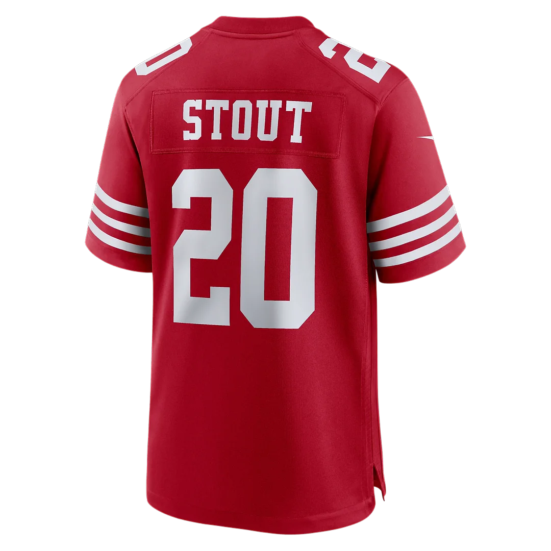 Zennovawear Upton Stout San Francisco 49ers Team Game Jersey - Scarlet
