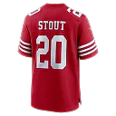 Zennovawear Upton Stout San Francisco 49ers Team Game Jersey - Scarlet