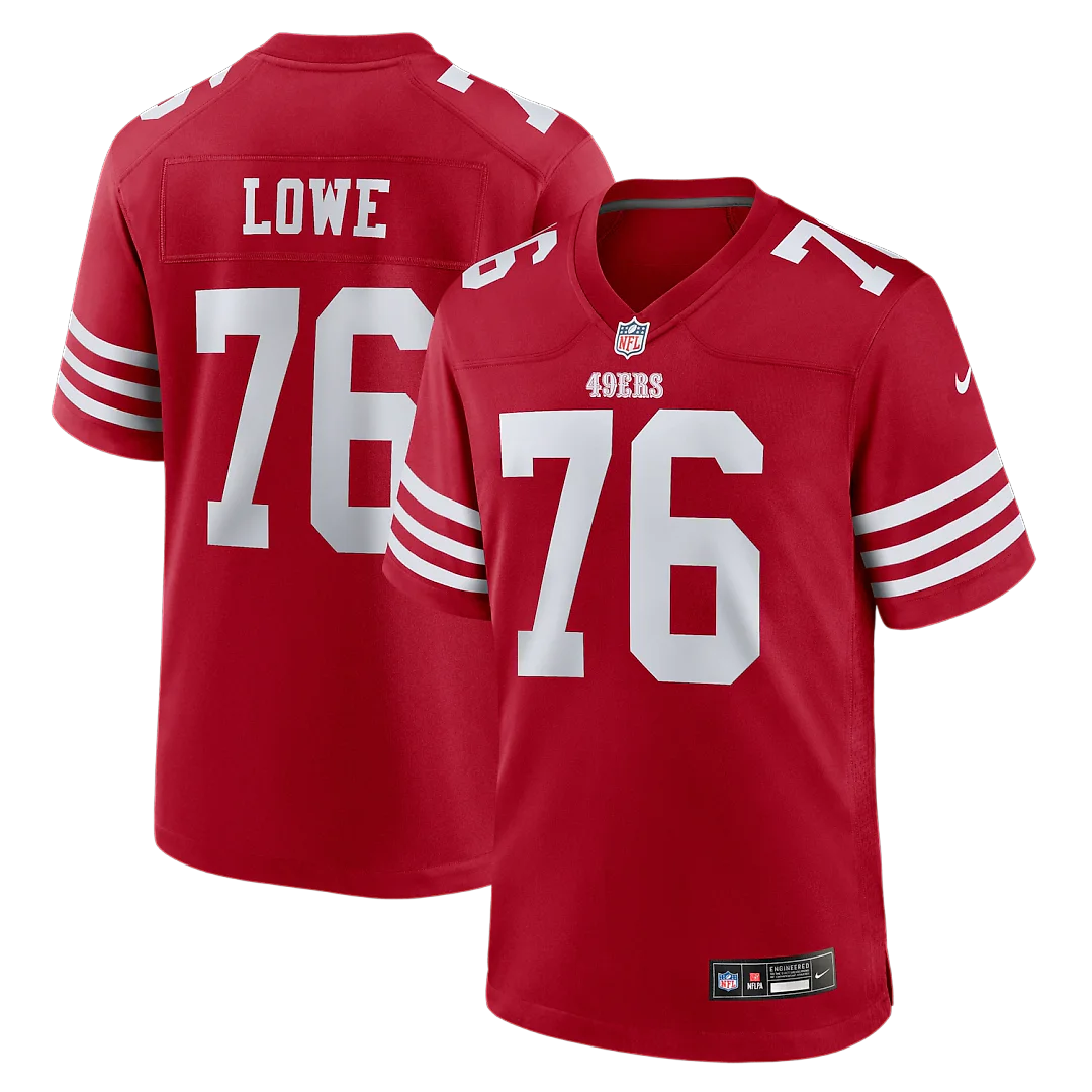 Zennovawear Vederian Lowe San Francisco 49ers Team Game Jersey - Scarlet