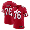 Zennovawear Vederian Lowe San Francisco 49ers Team Game Jersey - Scarlet