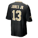 Zennovawear Velus Jones Jr. New Orleans Saints Team Game Jersey - Black