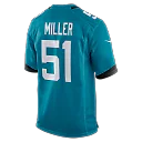 Zennovawear Ventrell Miller Jacksonville Jaguars Game Jersey - Teal