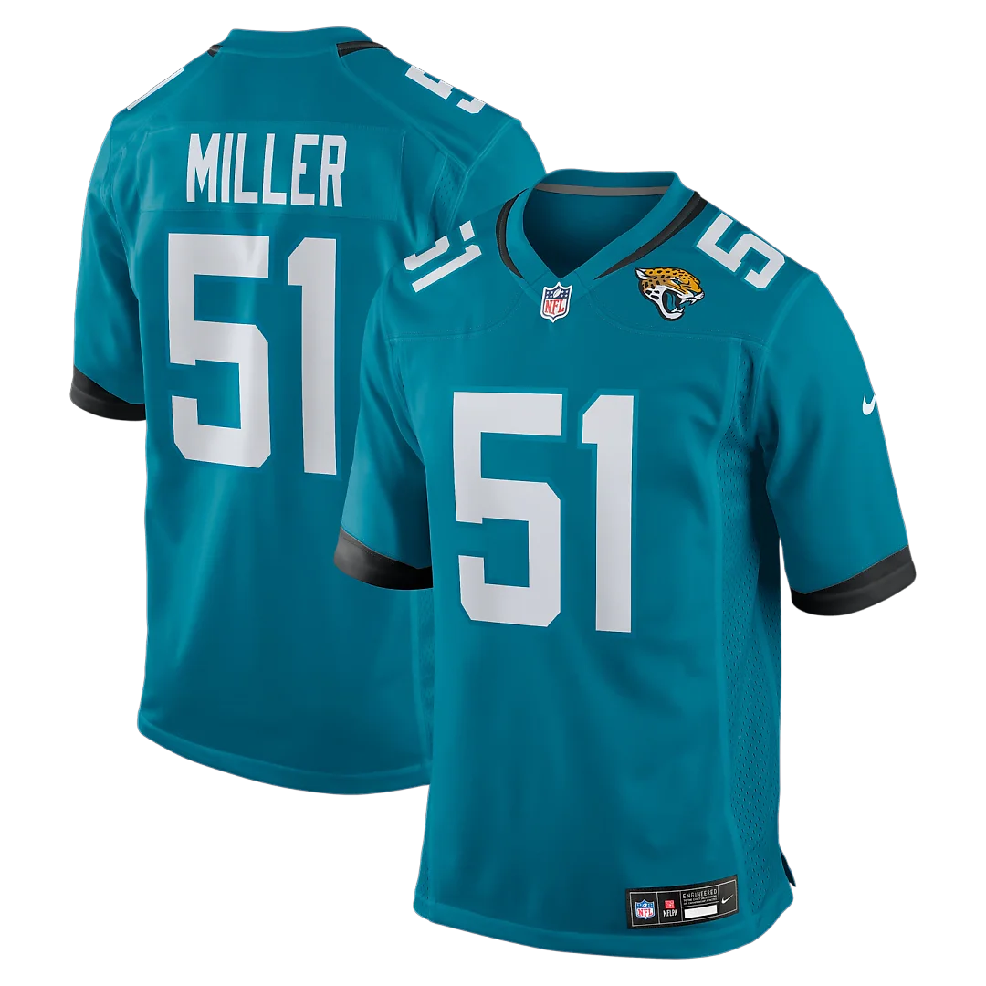 Zennovawear Ventrell Miller Jacksonville Jaguars Game Jersey - Teal